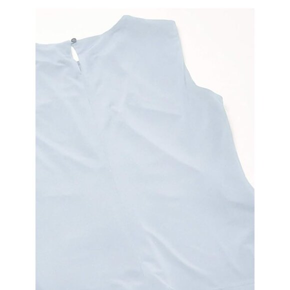 NWT, Calvin Klein Women's Pleat Neck Sleeveless Cami, White, Size 12 - Picture 5 of 8